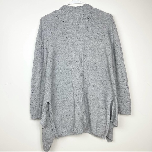Lou and Grey Waterfall Drape Gray Knit Cardigan - Picture 3 of 10